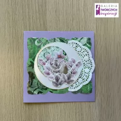 Kwiaty 3  - Kartka 13,5 x 13,5 cm